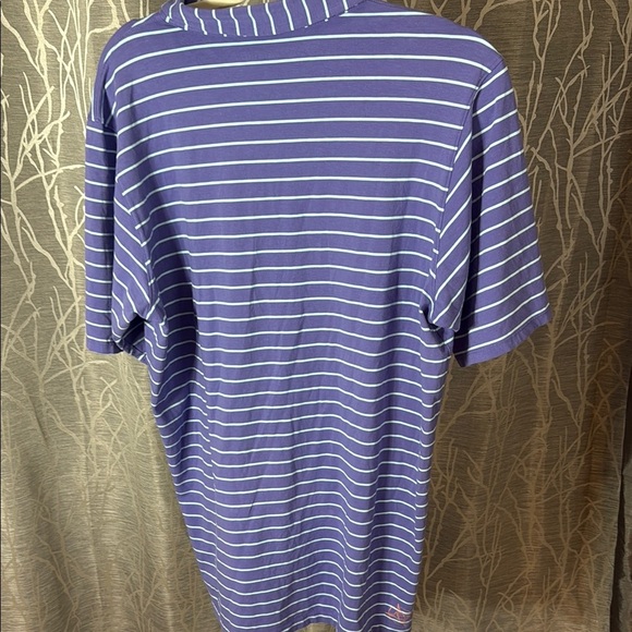 B Draddy The Players Men's Purple Striped Polo Shirt Size Large - Picture 7 of 10